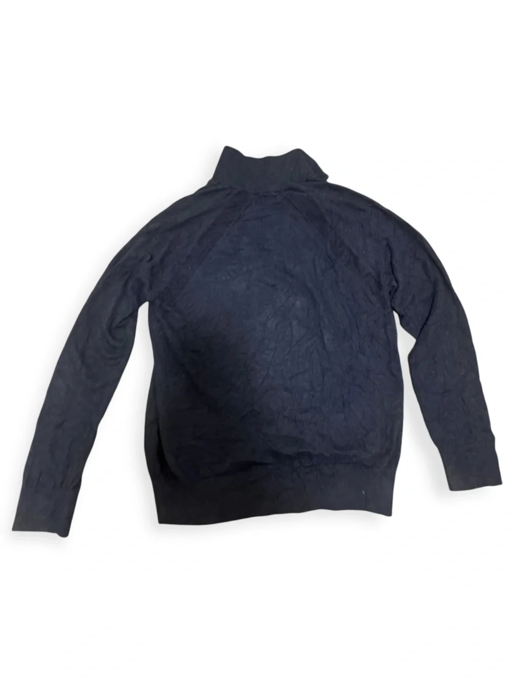 Banana Republic Cotton Cashmere Quarter-Zip Sweater Dark Blue M